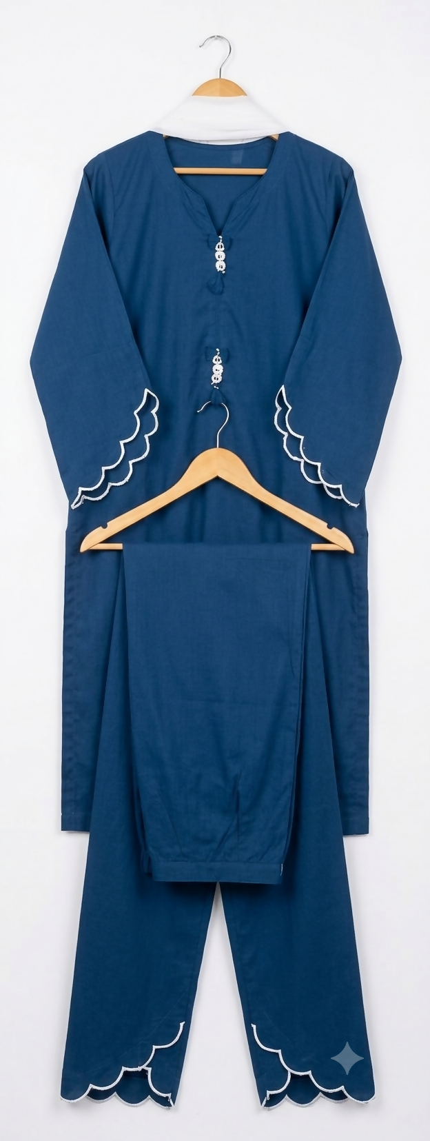 Blue 2Pcs | Women Locally Made Kurta | Small | Worn Once