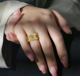 Round Chain Ring Adjustable-00782 | Women Jewelry | Rings | Brand New