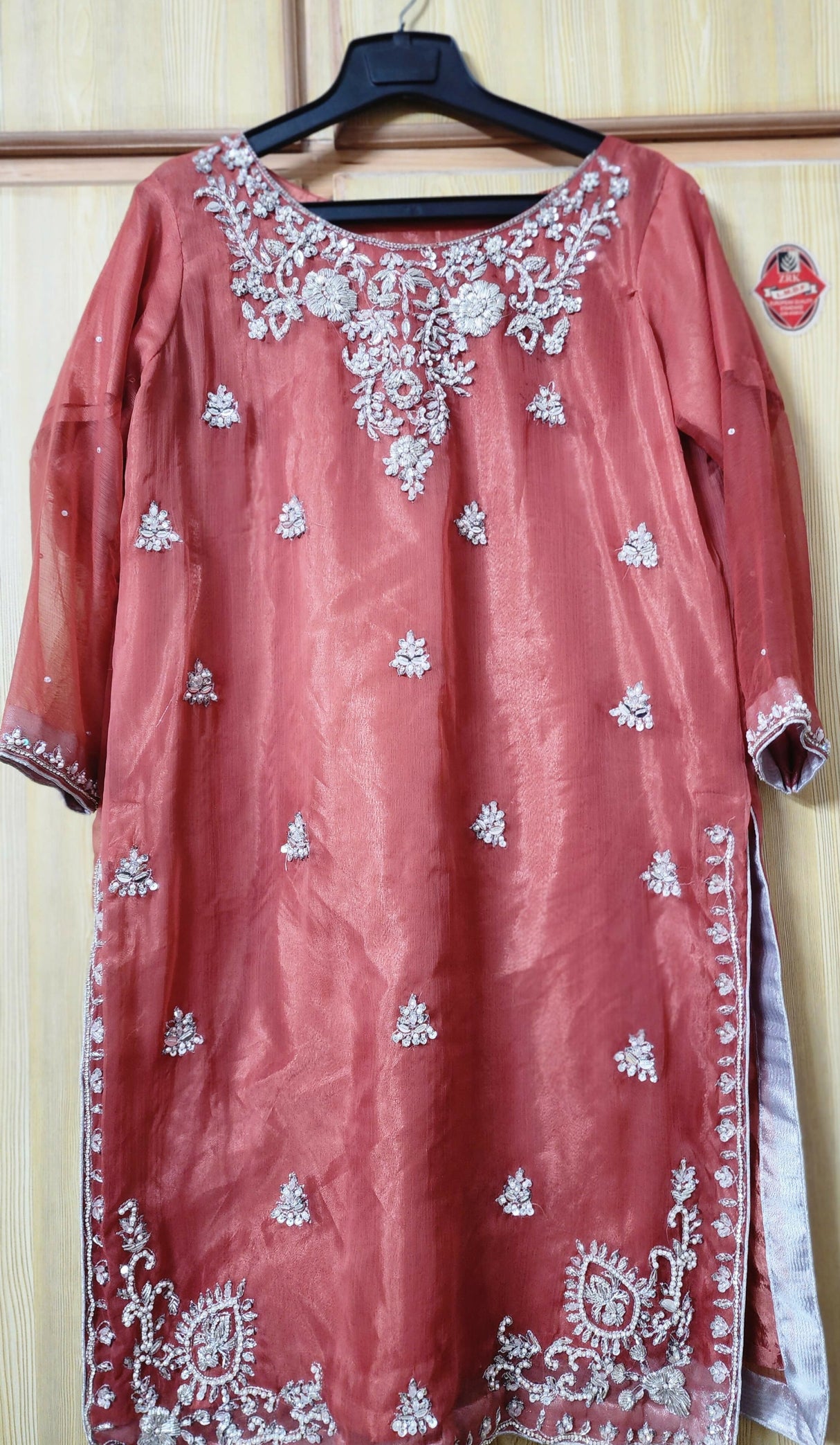 Georgette 3 Pc Embellished Suit | Women Locally Made Formals | Small | Worn Once