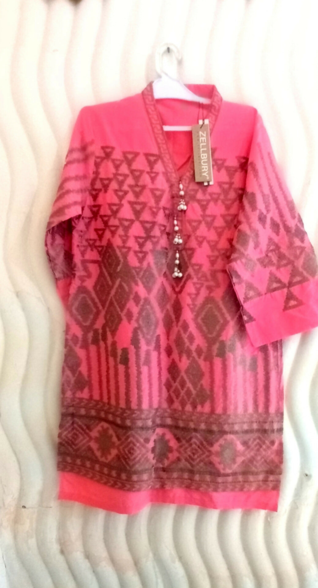 Zellbury | Women Branded Kurta | Medium |  Pink Kurta | Brand New