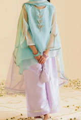 Ice Blue Suit | Kids | Girl Shalwar Kameez | 5 to 6 Yrs | Worn Once