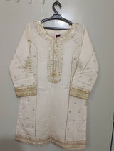 Shahposh | White 3Pcs | Women Branded Formals | Small | Worn Once