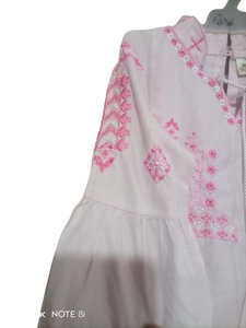 Embroidered Pink Frok | Girls Shalwar Kameez | Size 6-9 Yrs | Preloved