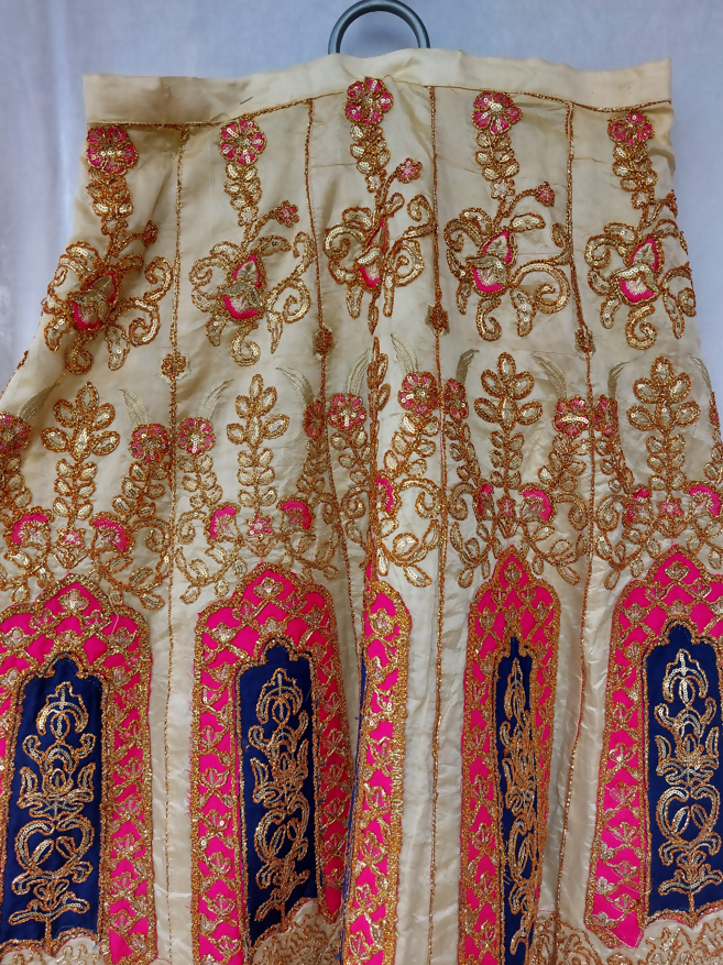 Pink & Ivory Embroidered Lehnga | Women Bridals | Ghararas, Shararas & Lehngas | Medium | Worn Once