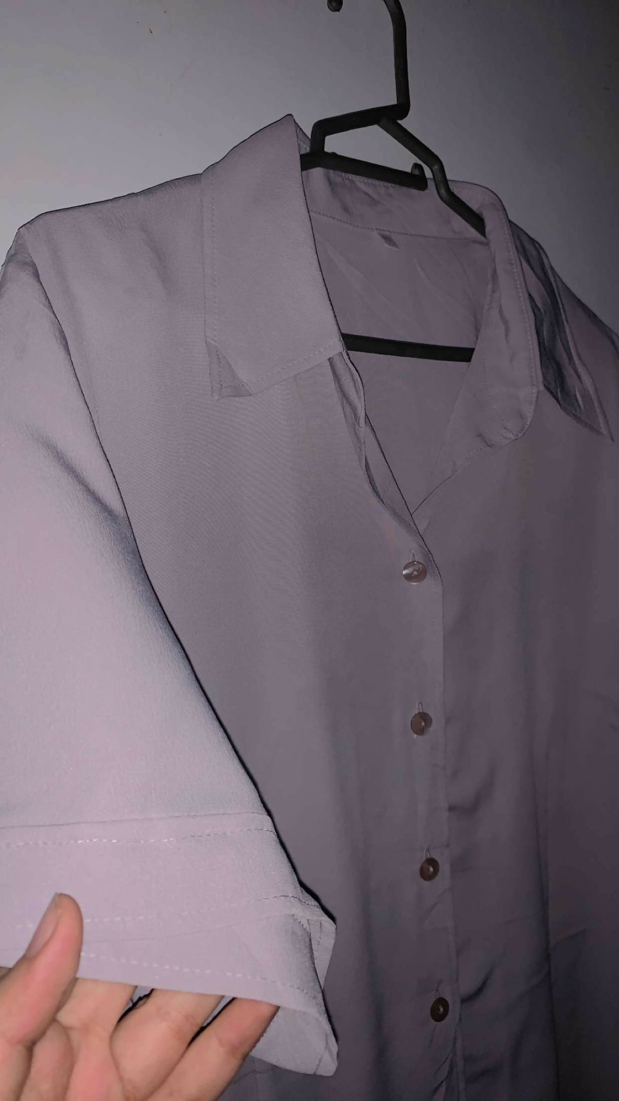 Lavender / Cold Grey Stylish Western Top | Women Tops & Shirts | Large | Preloved | pinteresty western down button shirt