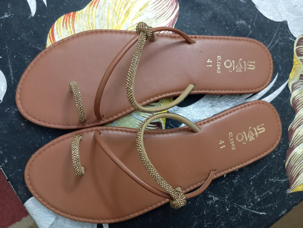 Stylo | Women Shoes | Sandals & Flats | Size: 41 | Brown | Brand New