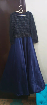Black & Blue Maxi | Women Frocks & Maxis | Small | Worn Once