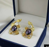 Oval flower tops for women-00291 | Women Jewelry | Earrings | Brand New