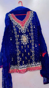 Blue 3Pc| Women Locally Made Formals | Medium | Preloved