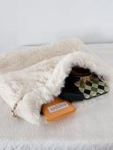 Buy SHEIN Lightweight Business Casual Fuzzy Shoulder Tote Bag in Pakistan