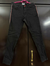 Black Stripe Jeans | Women Bottoms & Pants | Small | Preloved