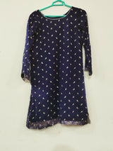 Dark Blue Chiffon 2 Pc Suit | Women Locally Made Kurta | Medium | Worn Once