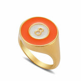 Funky 8 Gold Ring | Women Jewerly | Rings | Orange | Size: 7 to 8 | Brand New