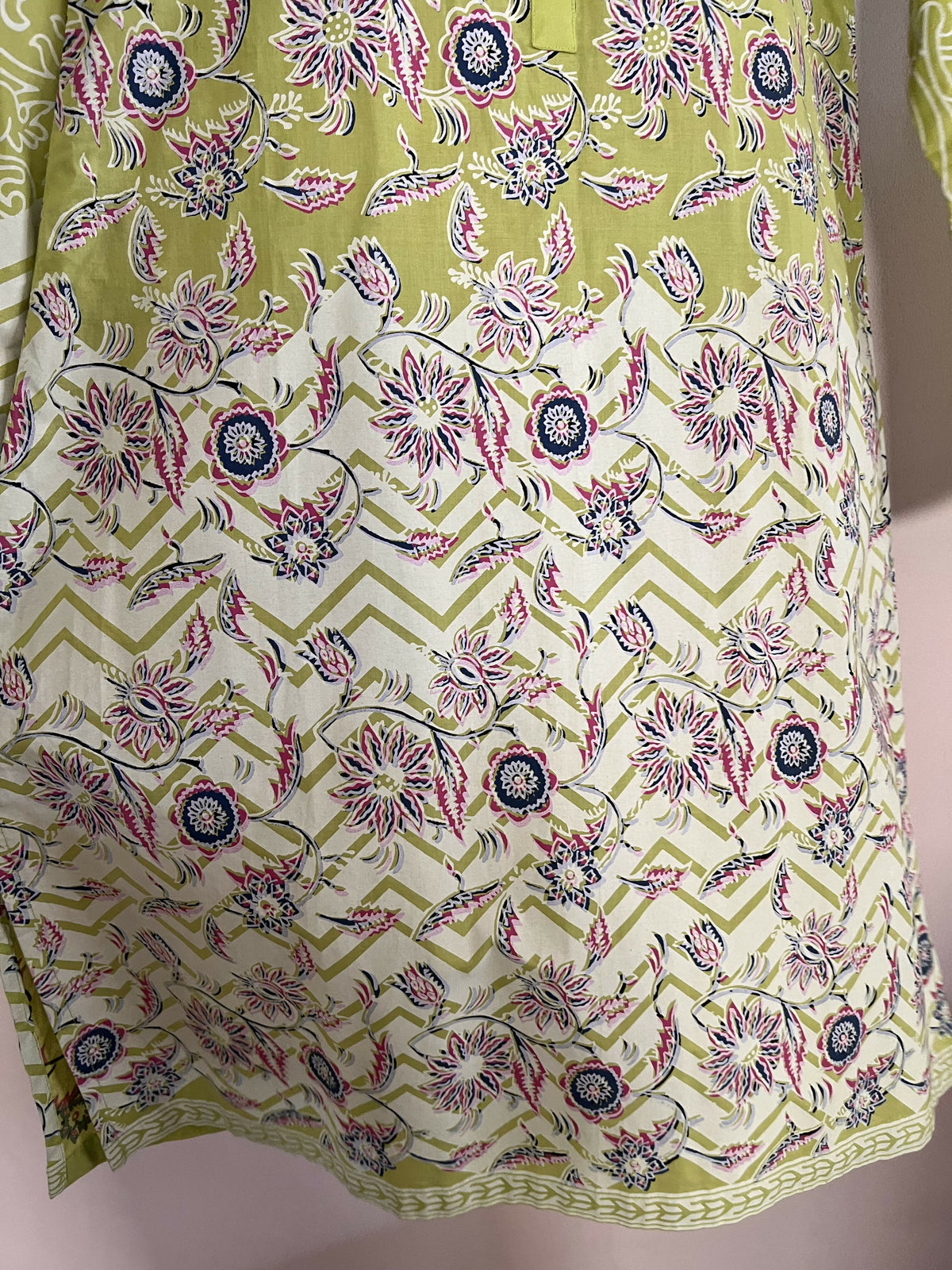 Green Block Printed Kurta | Women Locally Made Kurta | XSmall | Worn Once