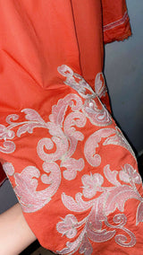 Alkaram | Women Branded Kurta | Orange | Large | Preloved