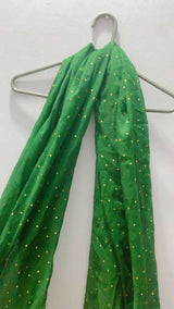 Green Fancy Stylish Staller/ Scarf / Hijab | Women Accessories | Standard | Preloved
