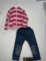 Branded Hoodie and Jeans | Kids | Girls Tops & Shirts | Size : 1 to 2 Yrs | Worn Once
