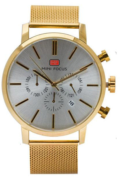 Buy Mini Focus Gents Watch MF-0023G-5 GL-ST in Pakistan