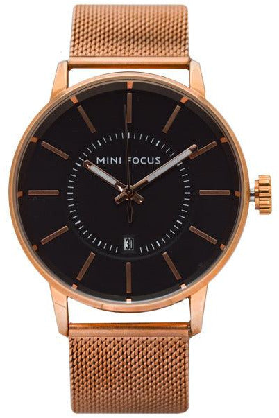 Buy Mini Focus Gents Watch MF-0034G-3 RG-ST in Pakistan