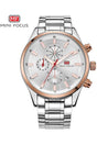 Buy Mini Focus SIlver Stainless Steel Silver Dial Quartz Watch for Gents- MF0081G-04 in Pakistan