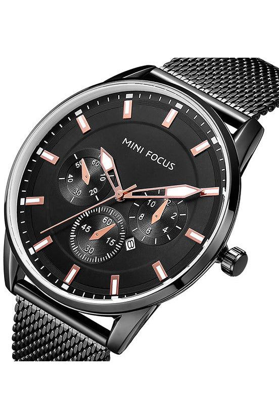 Buy Mini Focus Black Mesh Black 45 mm Dial Quartz Gents Watch- MF0178G-2 in Pakistan