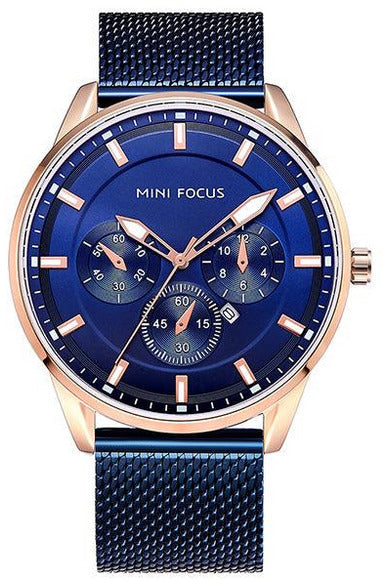 Buy Mini Focus Blue Mesh Blue 45 mm Dial Quartz Gents Watch- MF0178G-4 in Pakistan