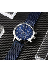 Buy Mini Focus Blue Stainless Steel Mesh Blue Dial Quartz Watch for Gents- MF0183G-1 BLU-BLU-ST in Pakistan