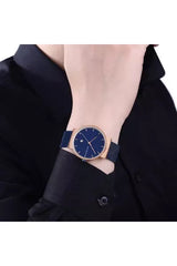 Buy Mini Focus Blue Stainless Steel Mesh Blue Dial Quartz Watch for Gents- MF0184G-4 RG-BLU-ST in Pakistan