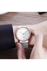 Buy Mini Focus Silver Stainless Steel Mesh White Dial Quartz Watch for Gents- MF0184G-2 SL-ST in Pakistan