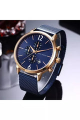 Buy Mini Focus Blue Stainless Steel Mesh Blue Dial Quartz Watch for Gents- MF0185G-2 RG-BLU-ST in Pakistan