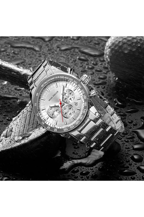 Buy Mini Focus Silver Stainless Steel Silver Dial Quartz Watch for Gents- MF0187G-02 in Pakistan