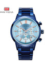 Buy Mini Focus Blue Stainless Steel Sky Blue Dial Quartz Watch for Gents- MF0188G-05 in Pakistan