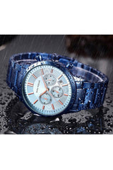Buy Mini Focus Blue Stainless Steel Sky Blue Dial Quartz Watch for Gents- MF0188G-05 in Pakistan