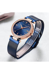 Buy Mini Focus Blue Stainless Steel Mesh Blue Dial Quartz Watch for Ladies- MF0194L-01 in Pakistan