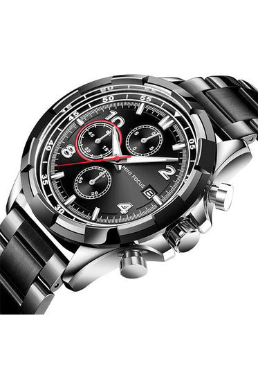 Buy Mini Focus Black Stainless Steel Black 45 mm Dial Quartz Gents Watch- MF0198G-4 in Pakistan