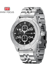 Buy Mini Focus Silver Stainless Steel Black Dial Quartz Watch for Gents- MF0230G-02 in Pakistan