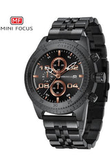 Buy Mini Focus Black Stainless Steel Black Dial Quartz Watch for Gents- MF0230G-04 in Pakistan