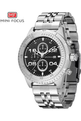 Buy Mini Focus Silver Stainless Steel Black Dial Quartz Watch for Gents- MF0230G-02 in Pakistan