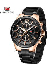 Buy Mini Focus Dark Grey Stainless Steel Black Dial Quartz Watch for Gents- MF0237G-02 in Pakistan