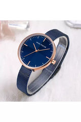 Buy Mini Focus Blue Stainless Steel Mesh Blue Dial Quartz Watch for Ladies- MF0275L-04 in Pakistan