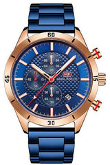 Buy Mini Focus Blue Stainless Steel Blue 44 mm Dial Quartz Gents Chronograph Watch- MF0283G-02 in Pakistan