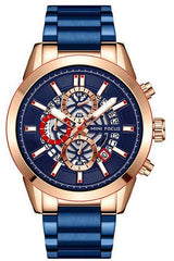 Buy Mini Focus Blue Stainless Steel Blue 46 mm Dial Quartz Gents Chronograph Watch- MF0285G-02 in Pakistan