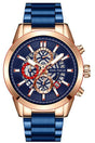 Buy Mini Focus Blue Stainless Steel Blue 46 mm Dial Quartz Gents Chronograph Watch- MF0285G-02 in Pakistan