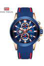 Buy Mini Focus Blue Silicone Blue Dial Quartz Watch for Gents- MF0287G-01 in Pakistan