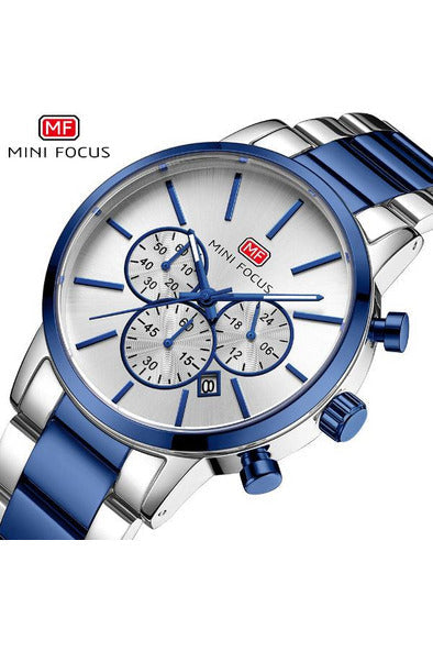 Buy Mini Focus Two-Tone Stainless Steel Silver Dial Quartz Watch for Gents- MF0294G-01 in Pakistan