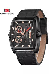 Buy Mini Focus Black Leather  Silver Dial Quartz Watch for Gents- MF0322G-01 in Pakistan