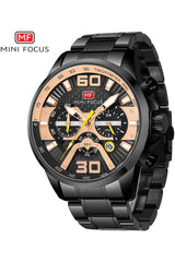 Buy Mini Focus  Black Stainless Steel Black Dial Quartz Watch for Gents- MF0336G-05 in Pakistan