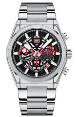 Buy Mini Focus Silver Stainless Steel Black 41.9 mm Dial Quartz Gents Watch- MF0339G-01 in Pakistan