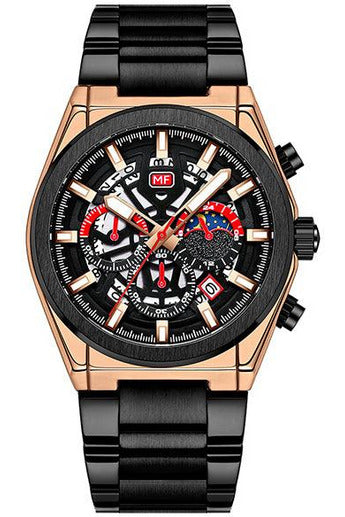 Buy Mini Focus Black Stainless Steel Black 41.9 mm Dial Quartz Gents Watch- MF0339G-03 in Pakistan