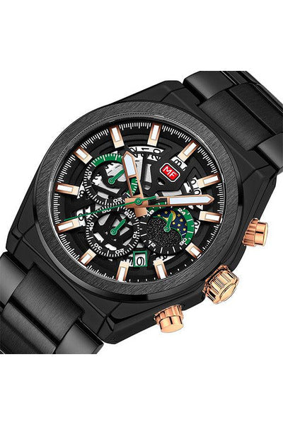 Buy Mini Focus Black Stainless Steel Black Dial Quartz Gents Watch- MF0339G-05 in Pakistan